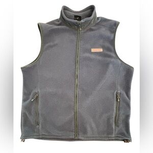 Vineyard Vines Blue Full Zip Fleece Vest Whale Logo Size L